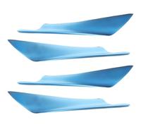 DOITOOL 4pcs Car Spoiler Canards Front Bumper Lip Splitter, Abs Blue Flexible Fit, for Front Bumper and Vehicle Decoration, Professional Modification