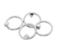 DOITOOL 4pcs Cat Eye Gel Polish Magnet Ring for Nail Art with Strong Force, Universal for Polish Thicknesses, Silver Curved Magnet Tool for DIY Cat Eye Nail Designs at Home