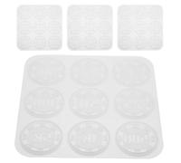 DOITOOL 4pcs -Cavity Silicone Coin Mold for Resin Casting with Precision Detailing and Non-Stick Surface, for Resin Craft Projects and Home Decor, Sturdy White Silicone Material for DIY