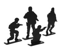 DOITOOL 4pcs Compact Stainless Steel Shooting Practice Target Creative Design, Easy to Carry and Practical Training Tool for Indoor Shooting and Precision Workouts