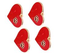 DOITOOL 4pcs Cute Paw Heart Badge Brooch Pins for Clothing and Jackets, Lightweight Zinc Alloy Dog Purse Charm with Enamel Coating, for Casual Outings and Work Accessories