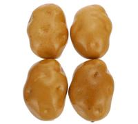 DOITOOL 4pcs Decorative Potato Models Realistic Fake Potatoes for Home Decor Desktop Showcase Accessory for Supermarkets Art Training and Learning Toys
