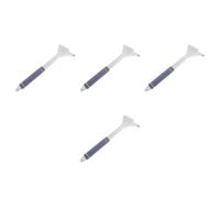 DOITOOL 4pcs Detachable Car Ice Scraper and Snow Brush with Anti-slip Aluminium Alloy Handle, Sturdy Silicone Bristles for Efficient Snow Removal on Car Windshield in Winter Snowy Weather