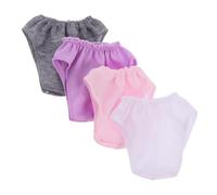 DOITOOL 4pcs Doll Underpants Set for Dolls Cute Undergarments Purple Gray White and Pink for Birthday and Playtime