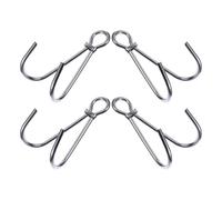 DOITOOL 4pcs Double Ended Scuba Diving Hook Stainless Steel Drift Dive Hook Stable Link Versatile Heavy Duty Underwater Clip for Scuba Diving