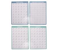 DOITOOL 4pcs Double Side Math Learning Lapboard With Answers - Dry Erase Addition And Subtraction Practice Sheet Educational Math Learning Chart Teacher Created Resource A4