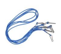 DOITOOL 4pcs Elastic Mitten Clips Snow Glove Leash for Winter | Blue Nylon Strap, Hands Free Mitten Holder Rope, Anti Lost Fit for Ski Lessons and Lift Lines