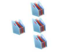 DOITOOL 4pcs Expandable Accordion File Organizer Large Document Folder Plastic Multi Bills and Receipt Holder for Office Home School Storage and Filing