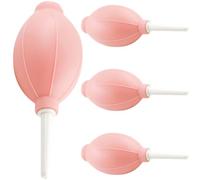 DOITOOL 4pcs Eyelash Extension Blower Lash Dryer Kit Pink Rubber Fast Drying One-Way Air Inlet Valve Portable Eyelash Dryer for Professional Makeup Use