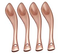 DOITOOL 4pcs Face Cream Spoons Rose Gold Cosmetic Spatulas for Eye Cream and Skin Care Metal Makeup Tools No Odor Easy to Carry for Lotion Application