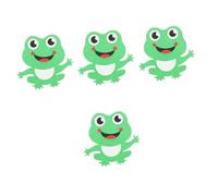 DOITOOL 4pcs Felt Frog Wall Sticker Peel and Stick Cartoon Decorative Wall Art for Bedroom Teens Easy to Apply and Remove Durable Felt Material for Home Decoration