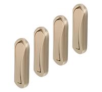 DOITOOL 4pcs Foldable Wall Hooks Aluminum Alloy Hidden Wall Mount Hooks for Coats Bags Hats Keys, Gold Retractable Hangers Suitable for Bathroom Entryway Closet