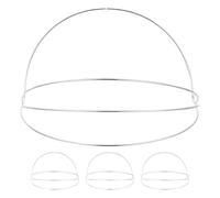 DOITOOL 4pcs Four-layer Headband Crown Base Iron Silver DIY Hair Wear Base for Hanfu Headdress Making, Hanfu Enthusiasts, Cosplay Events, Special Celebrations