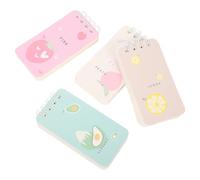 DOITOOL 4pcs Fruit Memo Pad Mini Spiral Notepad Paper Lovely Simple Portable Writing Pad for Drawing and Note Taking