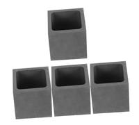 DOITOOL 4pcs Graphite Ingot Mold for Melting Gold Silver Copper Brass High Thermal Stability Corrosion Casting Crucible Bar Mold with Conductivity