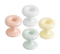 DOITOOL 4pcs Heart-Shaped Toilet Flush Button Pusher Adhesive Toilet Lid Lifters for Water Conservation Easy Installation Multifunctional Assist for Manicure Users at Home