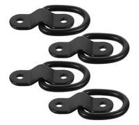 DOITOOL 4pcs Heavy Duty D Ring Tie down Anchors for Trailers and Trucks High-strength Iron Lashing Rings with Screws Sturdy Cargo Suitable for Ropes and Cables