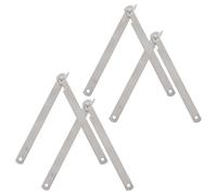 DOITOOL 4pcs Heavy Duty Folding Lid Support Bracket Hinges for Home and Outdoor Use, Stainless Steel Folding Desk Hinges with Space-Saving Design and Stable Material for Cabinet and Table