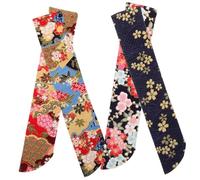 DOITOOL 4pcs Japanese Folding Hand Fan Sleeve Set Handheld Fan Pouch with Floral Pattern Lightweight Fabric Protector for Portable Suitable for Travel and Daily Use