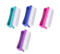 DOITOOL 4Pcs Large Nail Cleaning Brushes Set Multipurpose Fingernail Scrubbing Brush for Manicure and Nail Art Stiff Bristles Suitable for Professional and Home Use Random Random Color