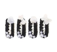 DOITOOL 4pcs Mini Hair Claw Clips For Cat Dog - Animal Hair Accessories - False Pearl Beads Baby Pet Hairpins - Snap Clips Accessories For Furry Pet Ornament