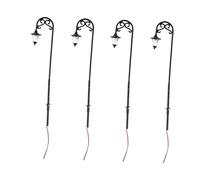 DOITOOL 4pcs Mini Street Light Model Decorative Table Lamp Lamppost Model for Miniature Garden Village Street Landscape Decor Miniature Lamp for Table Display