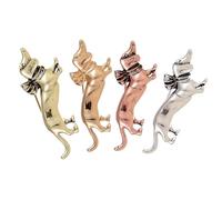 DOITOOL 4pcs Miniature Dachshund Brooch Gold Plated Copper Pins for Women Cute Puppy Lapel Pin Jewelry for Sweaters Coats Bags Multipurpose Animal Charm Badge