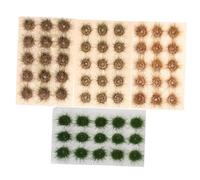 DOITOOL 4PCS Miniature Grass Tufts for Diorama Model Scenery Realistic Textured Static Grass Clusters for DIY Architecture Railway Sand Table Landscape Versatile Natural Colors