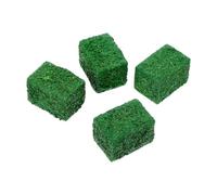 DOITOOL 4pcs Miniature Haystack Decorative Straw Bale Model 2x2x3cm Green Square Scene Layout Prop for Dollhouse Farm Garden Ornament Home Decor