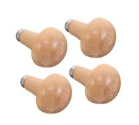 DOITOOL 4pcs Mushroom Shape Wood Graver Handles Ergonomic Replacement Grip for Metal and Wood Files Screwdrivers Hand Drills Woodworking Engraving Tools