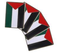 DOITOOL 4pcs Palestine Flag Brooch Metal Lapel Pins Detailed Craftsmanship for Hat Clothes and Backpack Elegant Souvenir Badge for Celebrating Palestinian Heritage