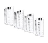 DOITOOL 4pcs Plastic Measurement Ruler for Crack Monitoring and Scratch Inspection, Versatile Industrial Use Tool for Electronics and Inspections with Accurate Thickness and Diameter