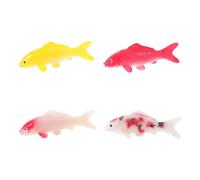 DOITOOL 4pcs Realistic Artificial Fish for Aquarium Mini Fish Figurines with Soft Pvc Material and Lifelike Design Versatile Decoration and Japanese Aquarium Decor