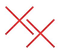 DOITOOL 4pcs Red Skateboard Grind Rails Rib Bone Bars 14.34x0.71x0.28in Professional Plastic Skateboard Accessory Anti-collision Protection for Longboards, Scooters, and Beginners