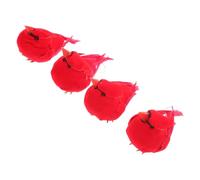 DOITOOL 4pcs Redbirds Simulation Feathered Birds Slender Artificial Bird Models with Foam Material Natural Artistic Style Creates A Lively Atmosphere Garden Decoration