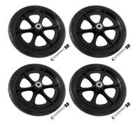 DOITOOL 4pcs Replacement Wheels Wheelchair Front Wheels Wear-Resistant Light Rolling Abs PVC Steel Indoor Disabled Vehicles for Patients Elders