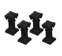 DOITOOL 4pcs Roman Column Candle Holder, Miniature Roman Pillar Stand, Resin, Black, Lightweight, Easy to Clean, for Wedding Table and Christmas Decor