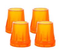DOITOOL 4pcs Rubber Crutch Feet Pad Crutch Stick Feet Mat Abrasion Resistant Orange Stability Walking Activities Cover for Elderly Patients