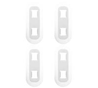 DOITOOL 4pcs Self-Adhesive PVC Pipe Holder Clips for Washing Machine and Air Conditioner Drain Hoses, Medium Size 16-20mm, for Laundry Room Water Hose Organisation