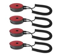 DOITOOL 4pcs Self-adhesive Retractable Tether for Tv Remotes and Phones with Automatic Wire Rope Lock, Plastic Material, Extended Reach, Anti-lost Security Cable for Showroom
