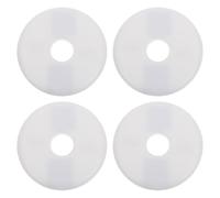 DOITOOL 4pcs Self-Adhesive Split Escutcheon Plate - 5/8'' Plumbing Wall Cover Collars - Round Clip-On Flange Faucet Escutcheons Cover Plates for Water Pipes