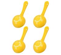 DOITOOL 4Pcs Semicircular Rice Spoon Shovels, Lightweight Plastic Porridge Spoon with Hanging Hole, Yellow Rice Paddle for Serving Rice, Porridge, Sushi, Home Use