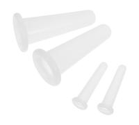 DOITOOL 4Pcs Silicone Facial Cupping Set with Face Suction Cup for Effective Therapy, Portable Design, and Anti Aging White Silicone Massage Cups for Body Facial Care and Waist Relaxation