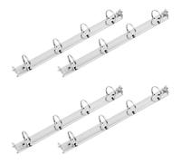 DOITOOL 4pcs Silver 4-Ring Binder Mechanism Replacement Rings for A4 Loose-Leaf Notebooks and Planners, Sturdy Iron Material with Versatile Application and Resistant to Bending for Office