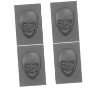 DOITOOL 4pcs Skull Shaped Graphite Ingot Mold for Gold Silver Casting High Density Graphite Mould for DIY Melting Durable and Thermal Efficient Design for Volume Applications