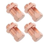 DOITOOL 4pcs Split Bolt Wire Connector Tj-35 Copper Plated Brass Cable Clamp with Mechanical Durability and Easy Installation for Residential and Industrial Electrical Systems