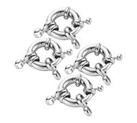 DOITOOL 4pcs Spring Ring Clasps Copper Jewelry Findings for DIY Necklace and Bracelet Making Round Connectors with Hole Diameter Versatile Bracelet Clasps and Closures for Elegant Designs