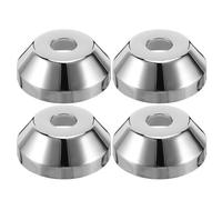 DOITOOL 4pcs Stainless Steel Chrome Pipe Escutcheon - Faucet Angle Valve Trim Cap for 1/2" Copper Pipe PEX Tubing Wall Tube Decorative Flange Cover