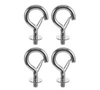 DOITOOL 4pcs Stainless Steel M8 Eye Bolt Hooks with Springloaded Snap Hook Mechanism, Heavy Duty Performance, Size 8.50x3.80x2.00cm, for Hanging Planters, Hammock Chairs, and Awnings