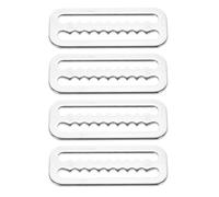 DOITOOL 4pcs Stainless Steel Scuba Weight Belt Keepers with Serrated Design for Quick Adjustment and Reliable Use, Suitable for Diving Webbing Straps and Watch Bands in Snorkeling